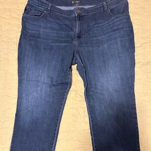 Lee relaxed, fit straight leg jeans.